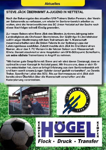 SPORT-CLUB AKTUELL - SAISON 17/18 - AUSGABE 12