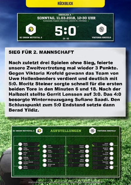 SPORT-CLUB AKTUELL - SAISON 17/18 - AUSGABE 12