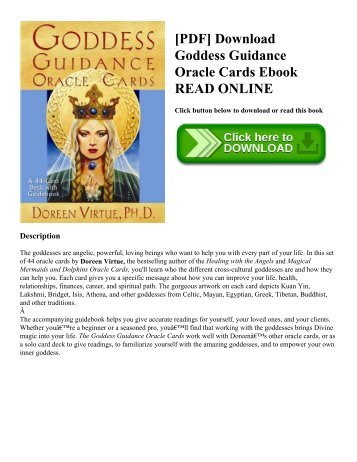 [PDF] Download Goddess Guidance Oracle Cards Ebook READ ONLINE