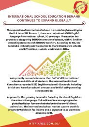 International School Education Demand Continues to Expand Globally