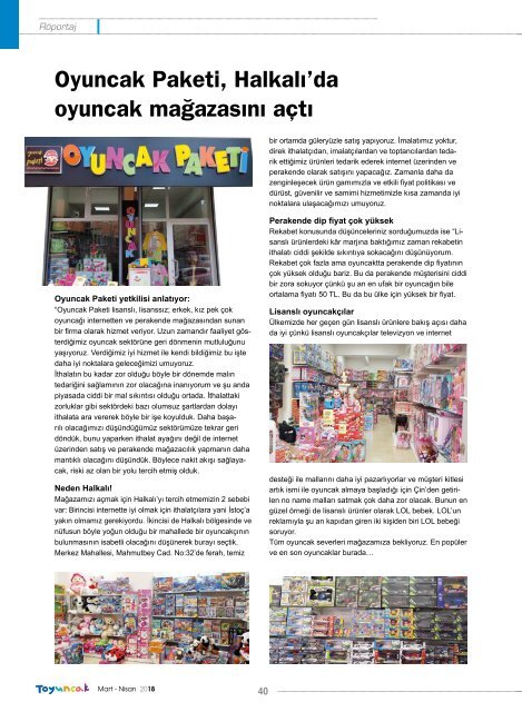 Toyuncak Mart Nisan 2018