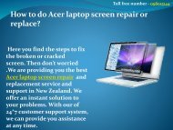How to do Acer laptop screen repair or replacement?