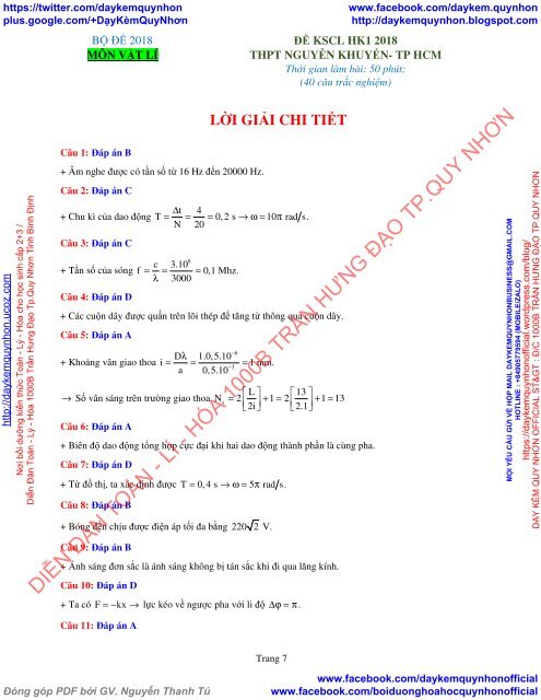 Bộ đề thi thử THPT QG 2018 Các môn TOÁN - LÍ - HÓA Các trường THPT Cả nước CÓ ĐÁP ÁN & LỜI GIẢI (Lần 2) [DC23032018]