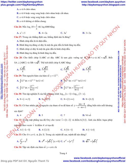 Bộ đề thi thử THPT QG 2018 Các môn TOÁN - LÍ - HÓA Các trường THPT Cả nước CÓ ĐÁP ÁN & LỜI GIẢI (Lần 2) [DC23032018]