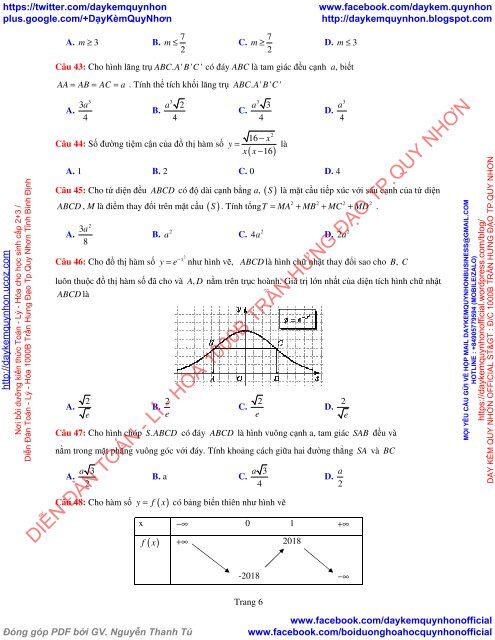 Bộ đề thi thử THPT QG 2018 Các môn TOÁN - LÍ - HÓA Các trường THPT Cả nước CÓ ĐÁP ÁN & LỜI GIẢI (Lần 2) [DC23032018]