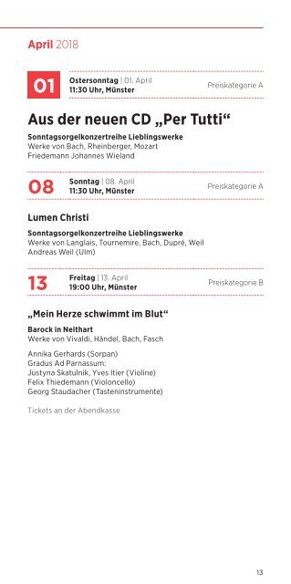 Musik im Ulmer Münster 2018