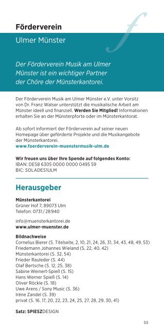 Musik im Ulmer Münster 2018