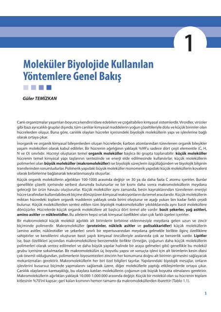 Temel ve İleri Moleküler Biyoloji Yöntemleri Genomik ve Proteomik Analizler