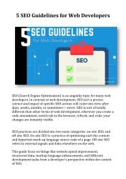 5 SEO Guidelines for Web Developers