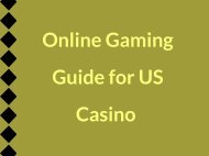 Online Gaming Guide for US Casino