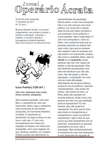 JORNAL ACRATA Nº 10 ICARO