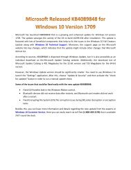 Microsoft Released KB4089848 for Windows 10 Version 1709