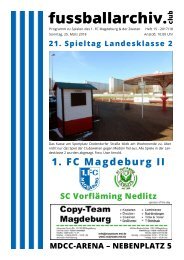 Programmheft 2017/18 - FSA-LK 2 - 1. FC Magdeburg II - SC Vorfläming Nedlitz