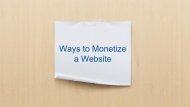 How to Monetize a Website