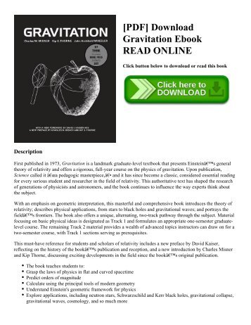 [PDF] Download Gravitation Ebook READ ONLINE