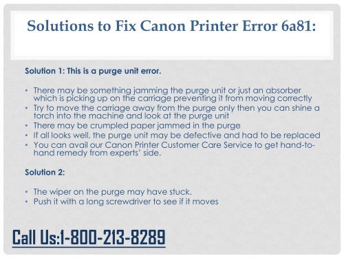 Call 1-800-213-8289 to fix Canon Printer Error 6a81