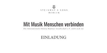 Steinway Medtner Einladung