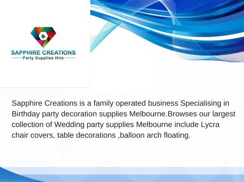 Birthday party supplies Melbourne