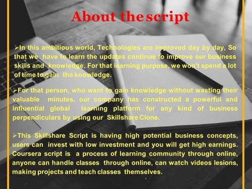 Skillshare Clone, Skillshare Script, Coursera script, online education software, online class software (1)