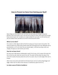 How to Prevent Ice Dams from Ruining your Roof!