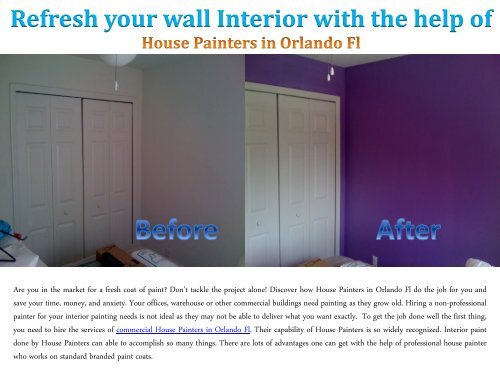 Orlando FL Interior Painters