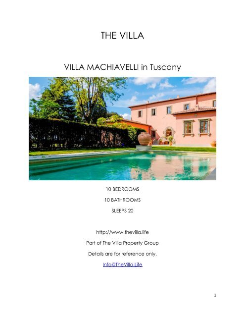 Villa Machiavelli - Tuscany