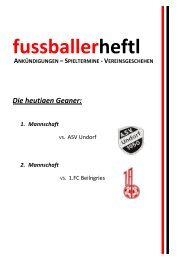 8. Ausgabe ASV Undorf