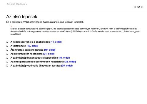 Sony VPCSB3M1R - VPCSB3M1R Mode d'emploi Hongrois