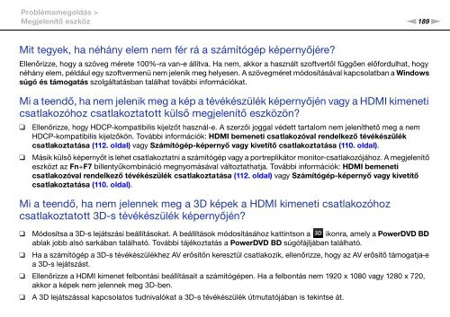 Sony VPCSB3M1R - VPCSB3M1R Mode d'emploi Hongrois