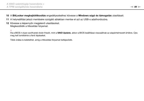 Sony VPCSB3M1R - VPCSB3M1R Mode d'emploi Hongrois