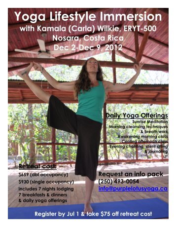 Yoga Lifestyle Immersion - South Okanagan Yoga Academy