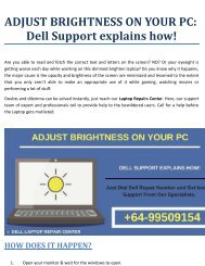 Adjust brightness on your PC Dell Support explains how!       16 march Send to Kiran