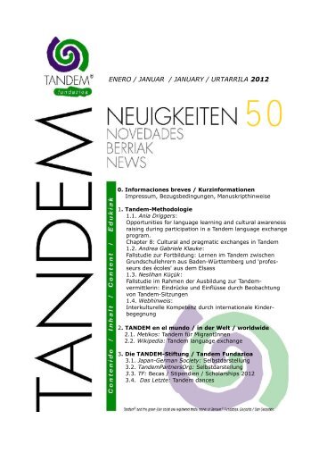Tandem-Neuigkeiten 50ene12
