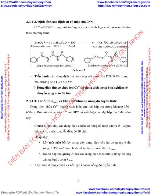 NGHIÊN CỨU PHÂN TÍCH HÀM LƯỢNG ION CROM(VI) TRONG MẪU NƯỚC THẢI CÔNG NGHIỆP BẰNG PHƯƠNG PHÁP QUANG PHỔ UV - VIS