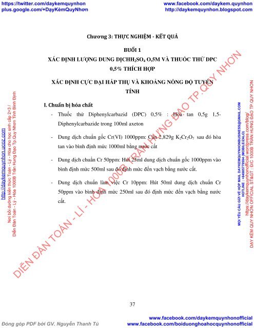 NGHIÊN CỨU PHÂN TÍCH HÀM LƯỢNG ION CROM(VI) TRONG MẪU NƯỚC THẢI CÔNG NGHIỆP BẰNG PHƯƠNG PHÁP QUANG PHỔ UV - VIS