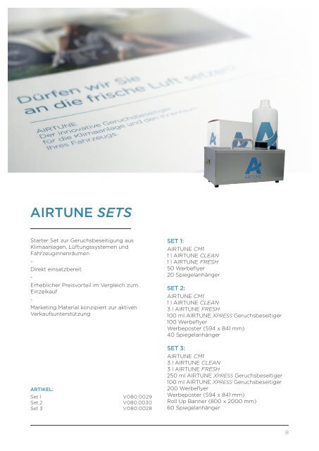 AIRTUNE Produktkatalog 2018