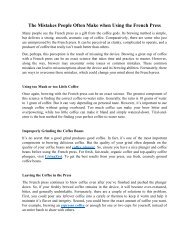 The Mistakes People Often Make when Using the French Press