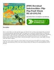 [PDF] Download Indestructibles Plip-Plop Pond! Ebook READ ONLINE