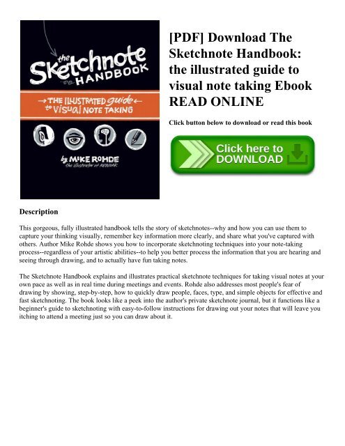 Pdf Download The Sketchnote Handbook The Illustrated Guide