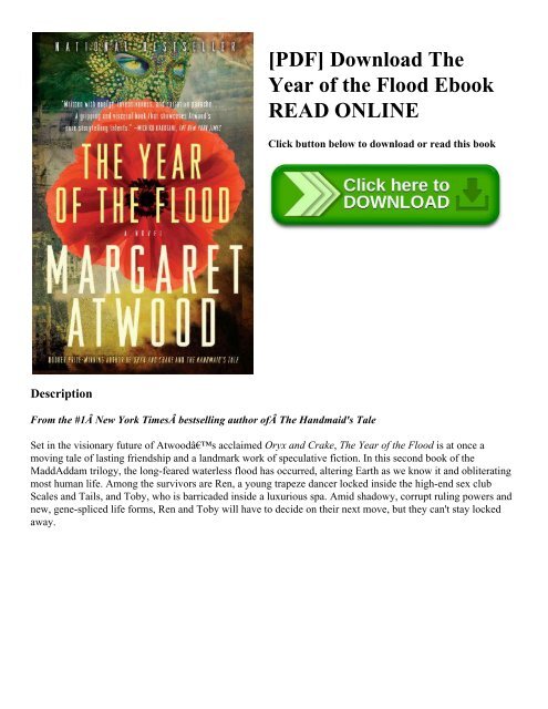 the year of the flood book