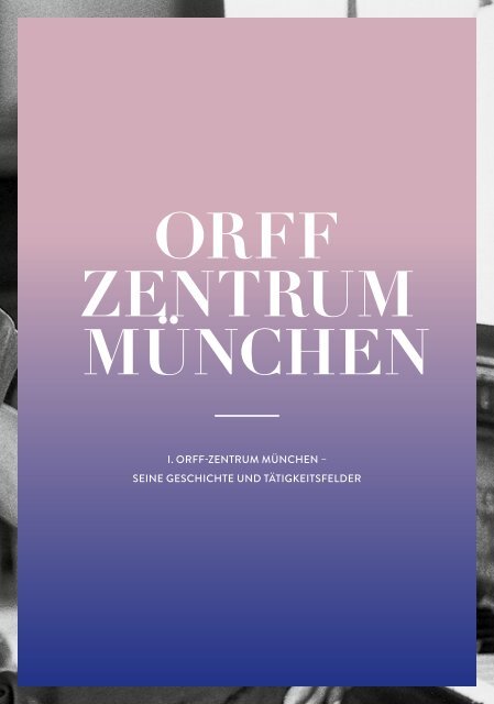 25 Jahre Orff-Zentrum München