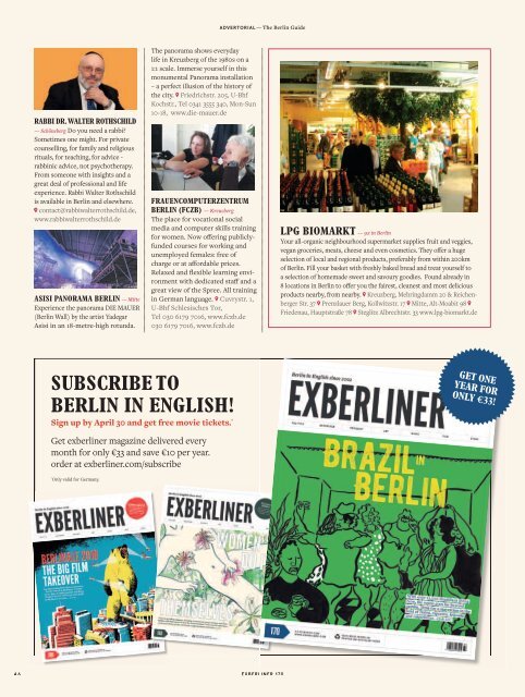 EXBERLINER Issue 170, April 2018