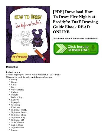 [PDF] Download How To Draw Five Nights at Freddy's: FnaF Drawing Guide Ebook READ ONLINE