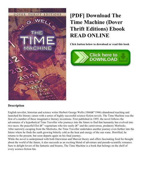 [PDF] Download The Time Machine (Dover Thrift Editions) Ebook READ ONLINE