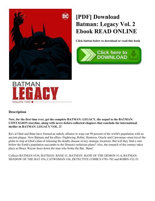 [PDF] Download Batman: Legacy Vol. 2 Ebook READ ONLINE