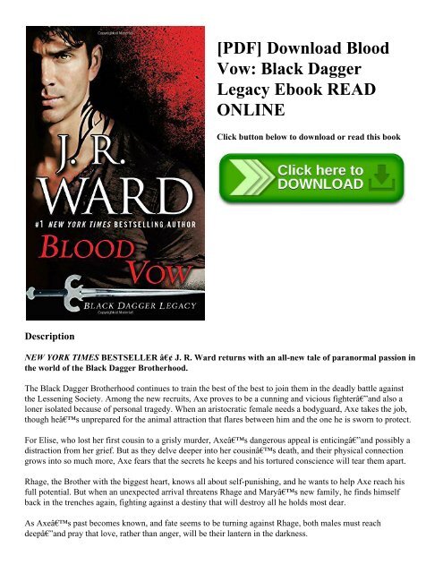 [PDF] Download Blood Vow: Black Dagger Legacy Ebook READ ONLINE