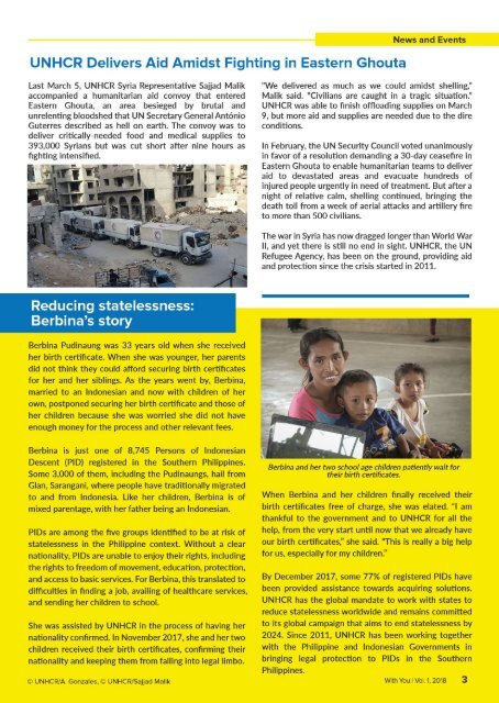 With You, Quarterly Newsletter 2018-Q1