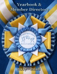 Arabian Sport Horse Alliance 2017-2018 Directory & Yearbook