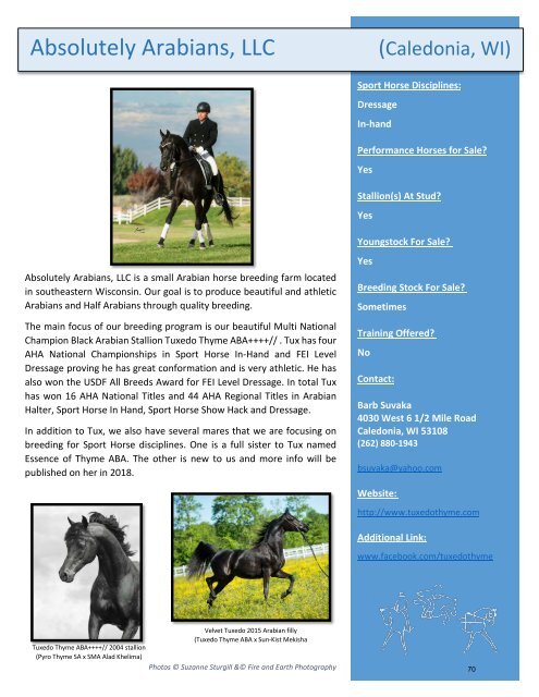 Arabian Sport Horse Alliance 2017-2018 Directory & Yearbook