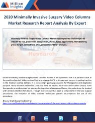 2020 Minimally Invasive Surgery Video Columns Market Research Report Analysis By Expert